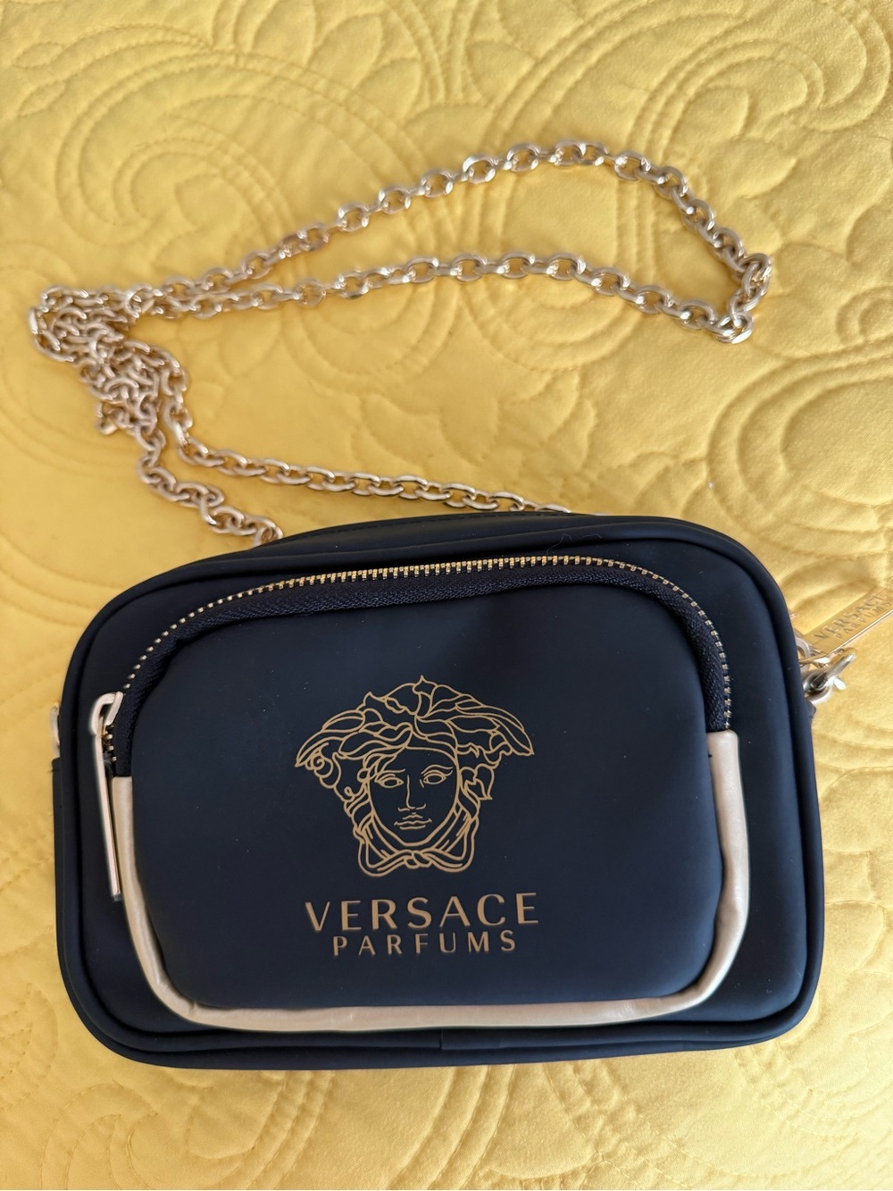 Versace Black and Gold Medusa Crossbody Bag NWOT